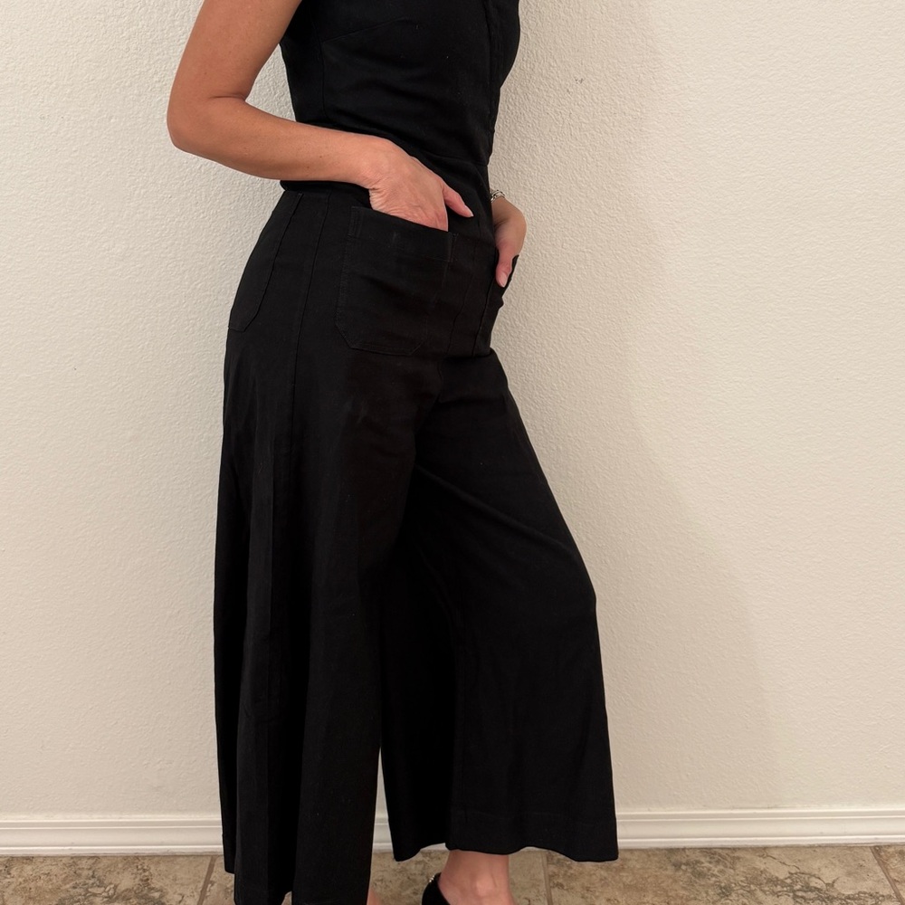 MAUVE Black Short sleeve jumpsuit